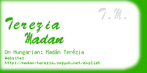 terezia madan business card